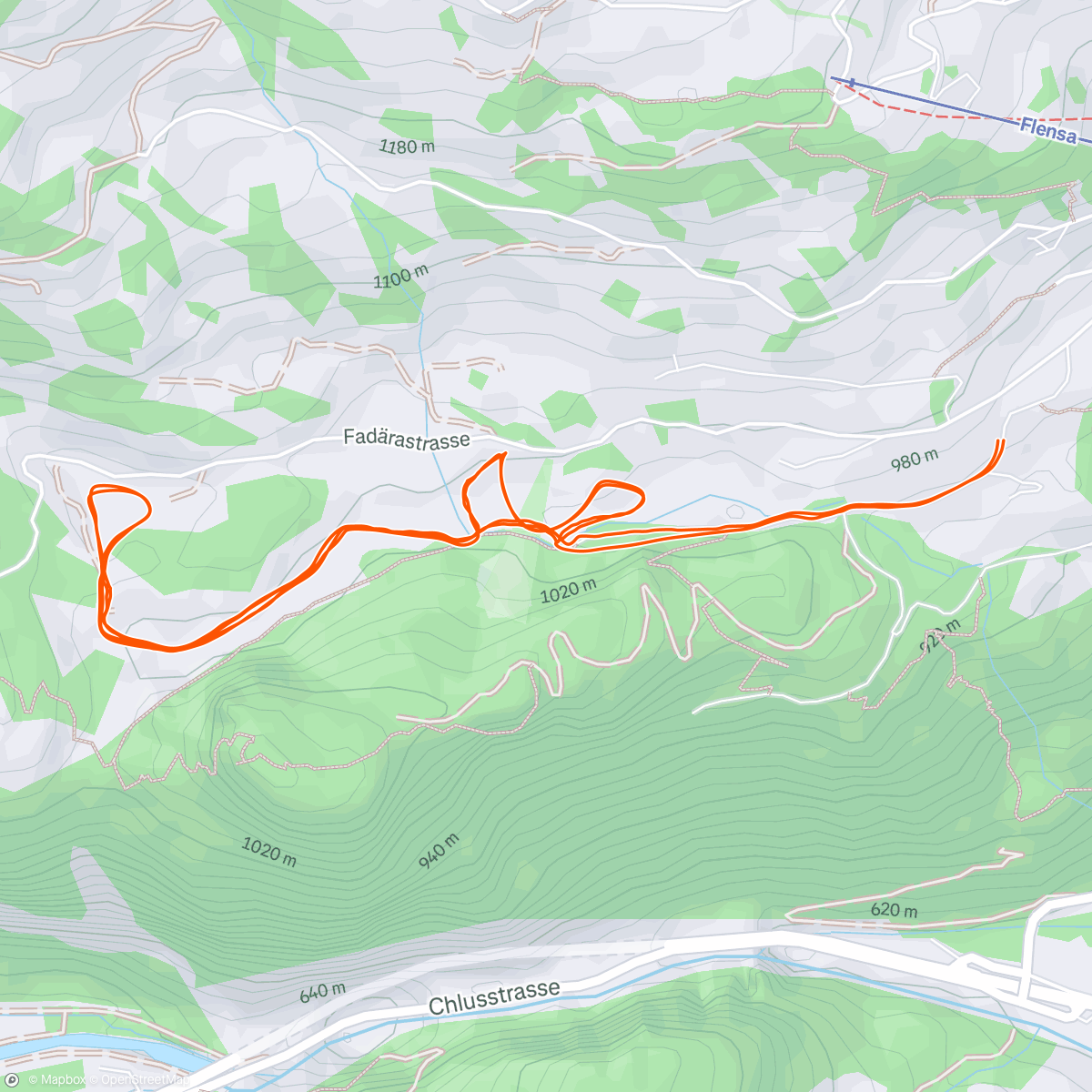 Mapa de la actividad (seewis islatal loipe)