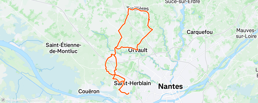 Map of the activity, Lunch Ride