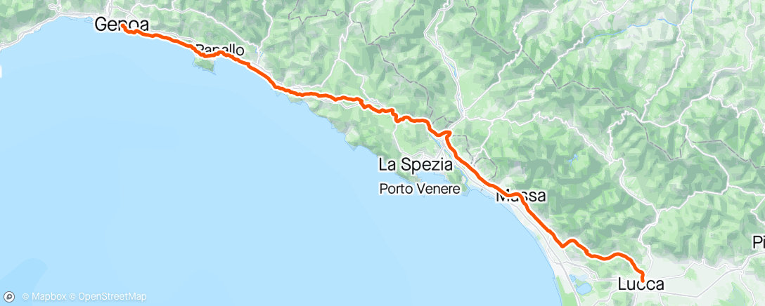 Map of the activity, Giro d’Italia Stage 5