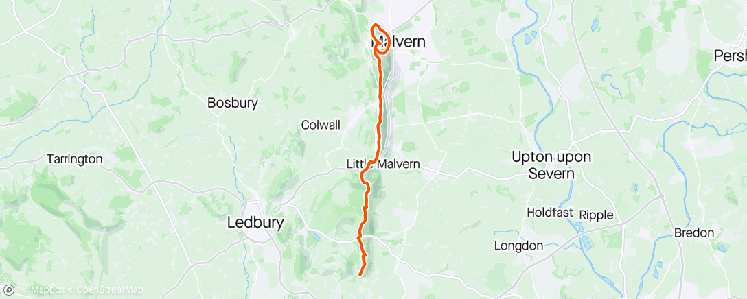 Map of the activity, Malvern Hills
