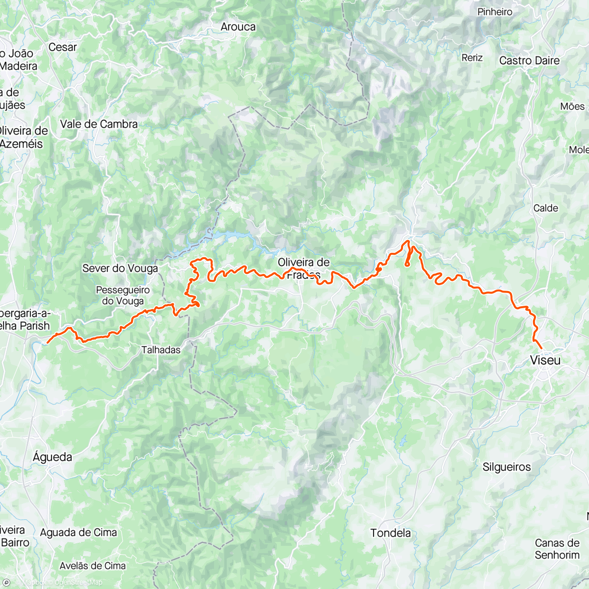 Map of the activity, Sernada do Vouga - Viseu (4/6)