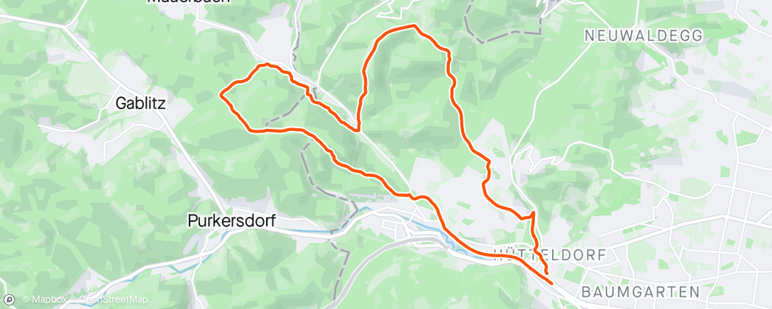 Map of the activity, Morning Trail Run