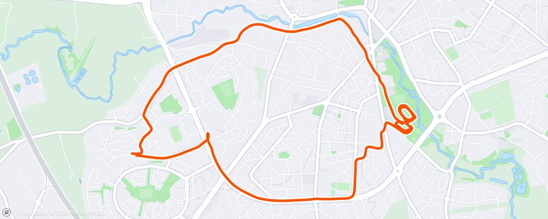 Map of the activity, Morning Run