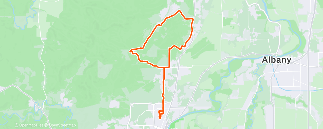 Map of the activity, Afternoon Ride
