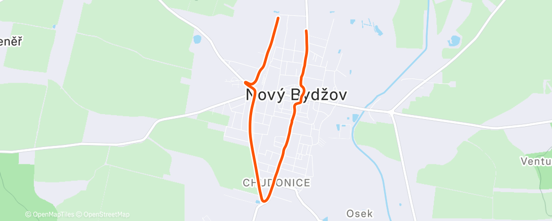 Map of the activity, Evening Walk