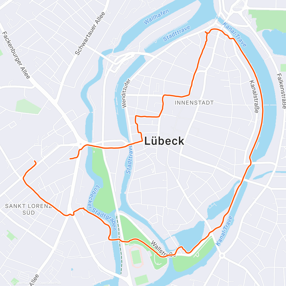 Map of the activity, Lübeck After Christmas