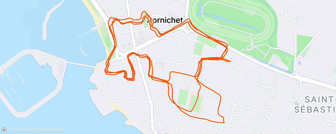 Map of the activity, Course à pied le matin