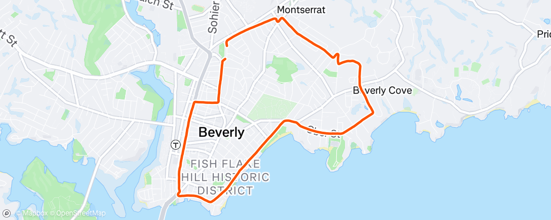 Map of the activity, Morning Run