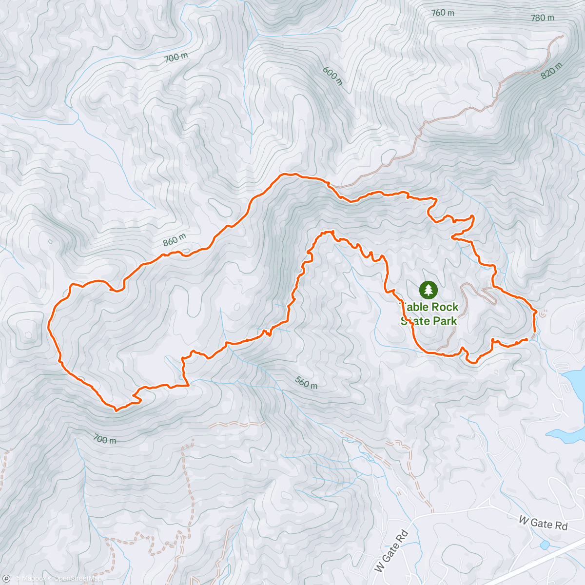 Map of the activity, Afternoon Hike with Jerome.