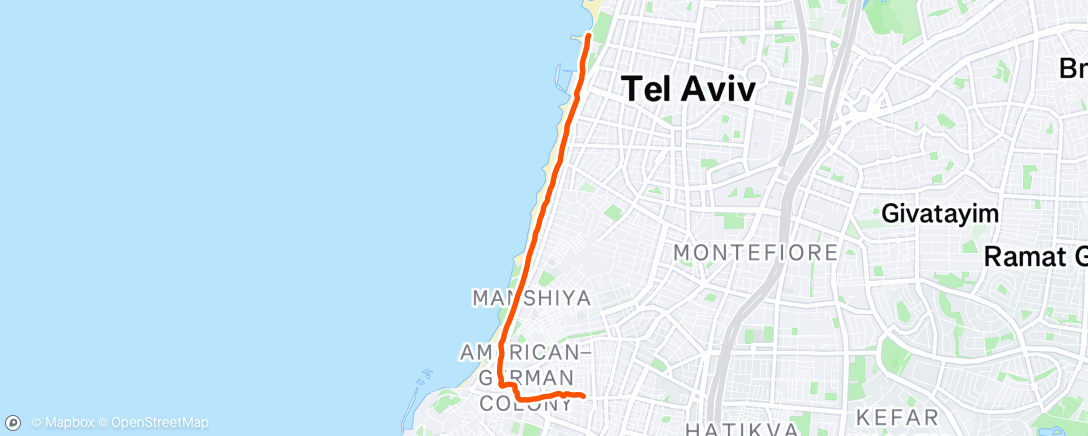 Map of the activity, Evening Walk