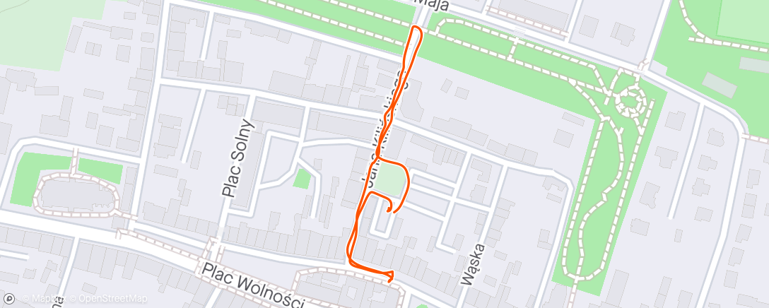 Map of the activity, Kwadratoza Walk