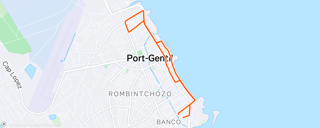 Map of the activity, Footing 10K @ PoG