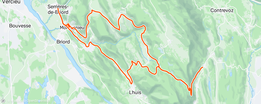 Map of the activity, Afternoon Ride