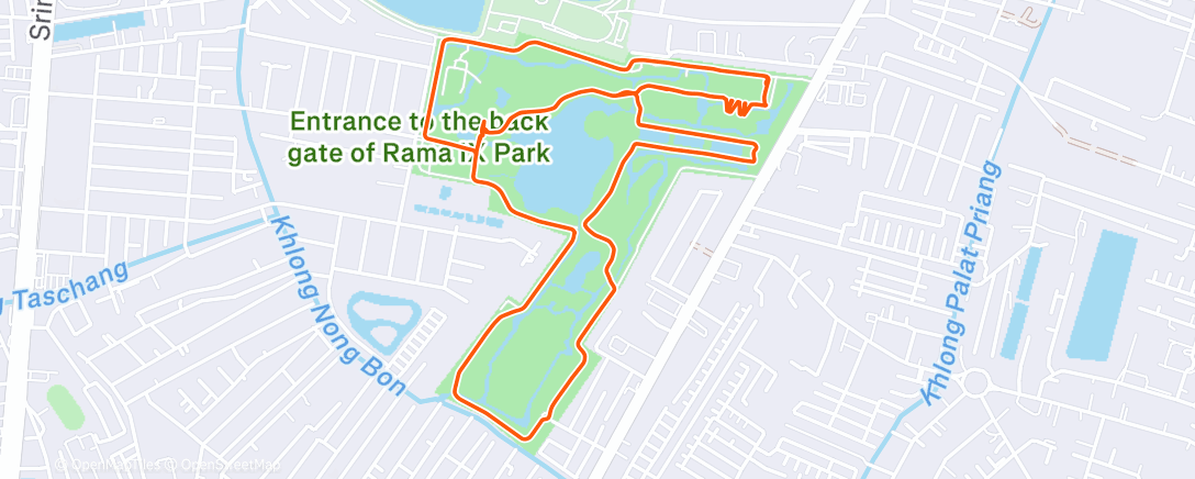 Map of the activity, Morning Run