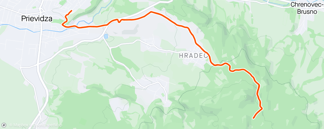 Map of the activity, Piatkovy Jogging