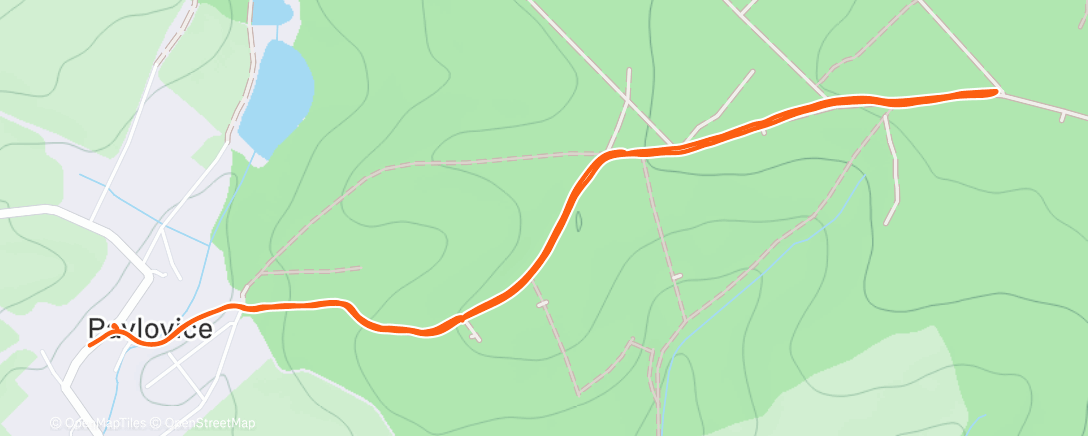 Map of the activity, Afternoon Walk