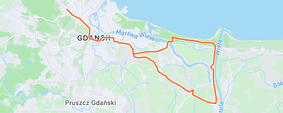 Map of the activity, Lunch Gravel Ride