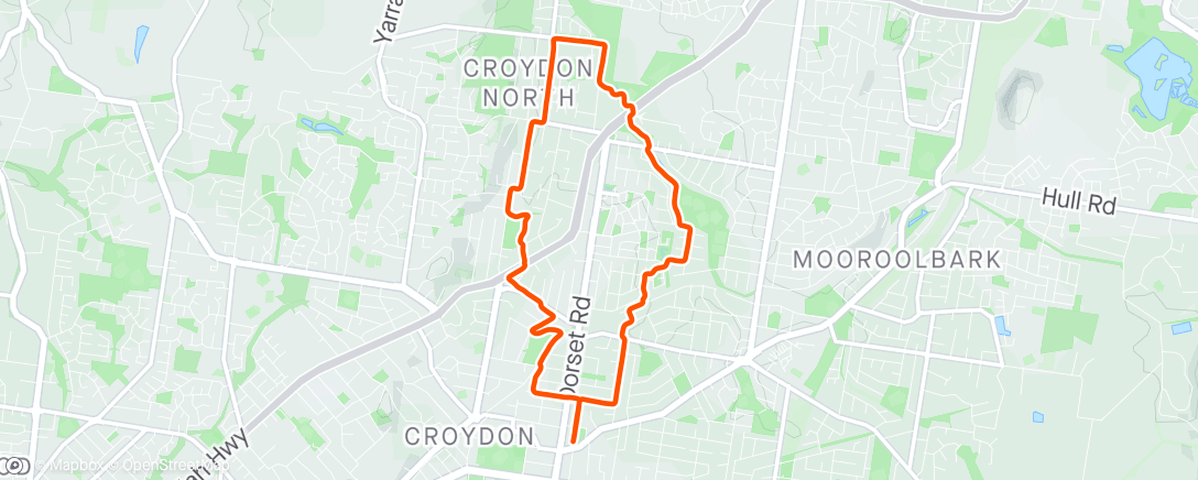 Map of the activity, Monday morning Croydon North