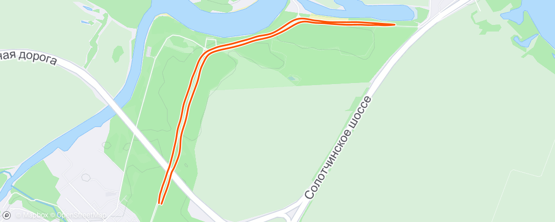 Map of the activity, Morning Run