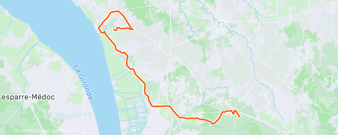 「Sortie vélo le midi」活動的地圖