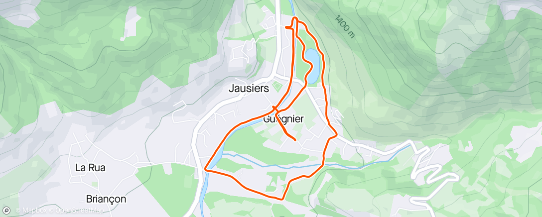 「Dernier roulage avant les Championnats de France de course en montagne de demain !」活動的地圖