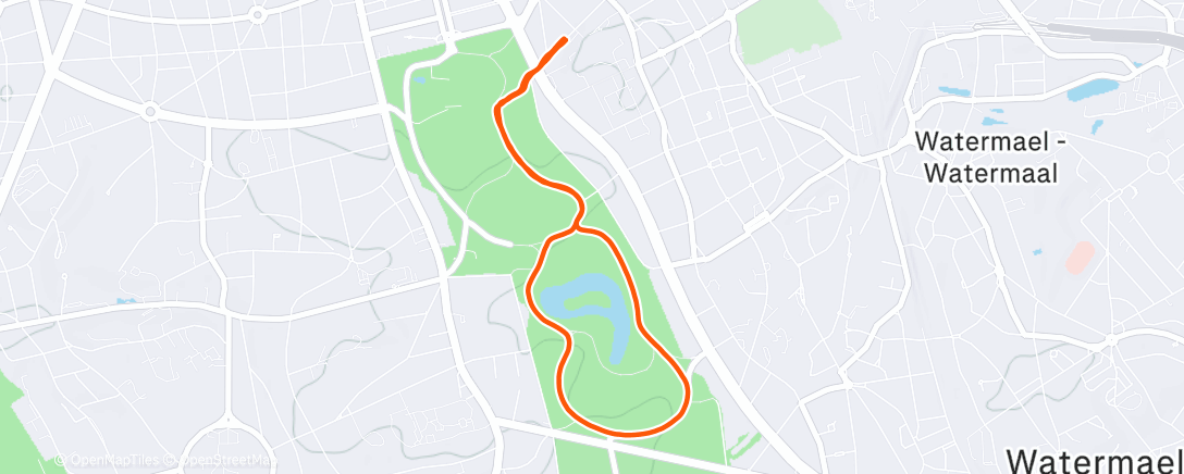 Map of the activity, Middagloop