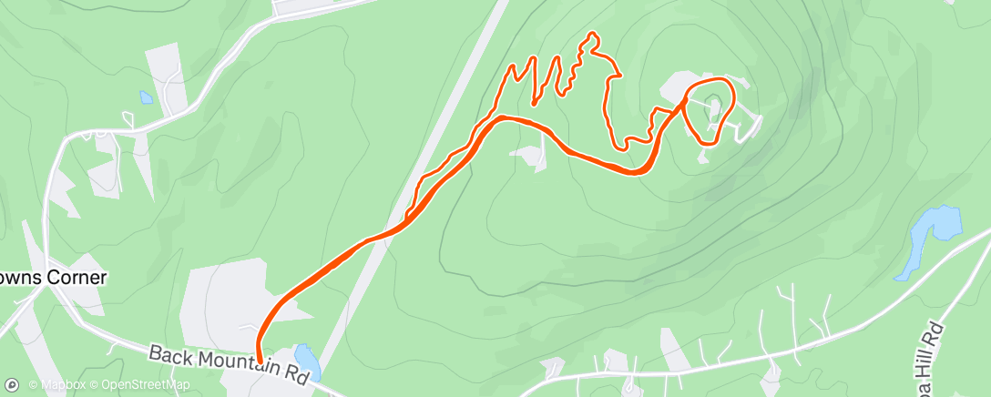 Map of the activity, South Uncanoonuc Summit Rd. + Kenlaw