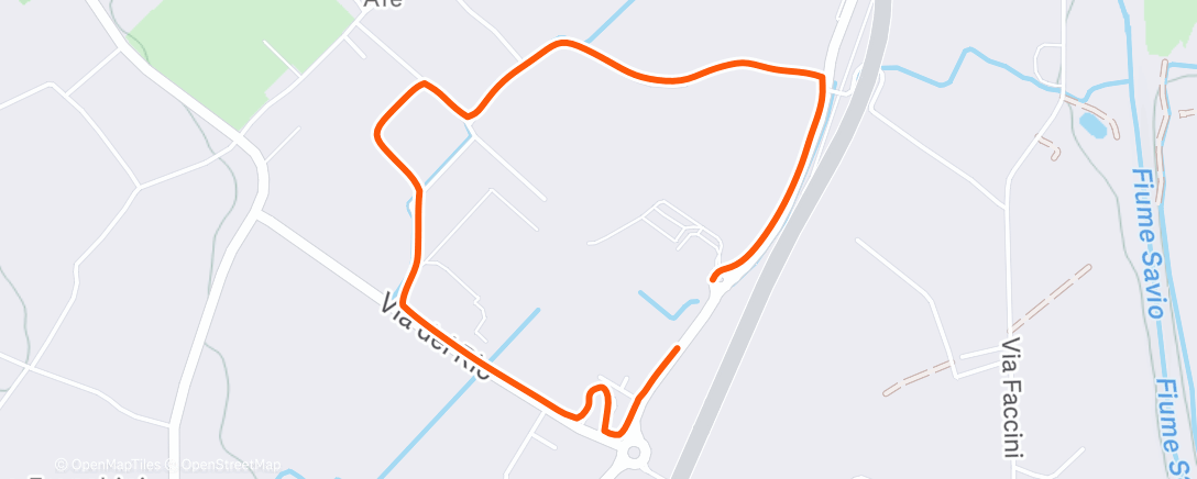 Map of the activity, Camminata con Luna