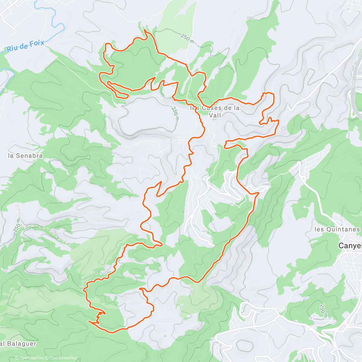 Map of the activity, Puig de l’àliga