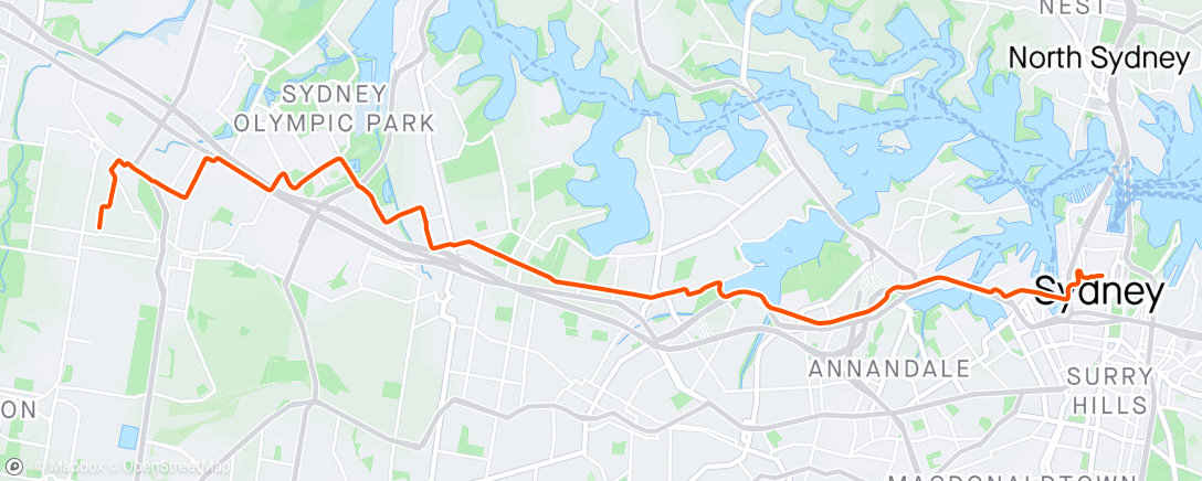 Map of the activity, Commute Home