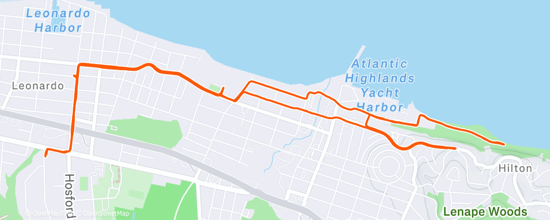 Map of the activity, Morning Run