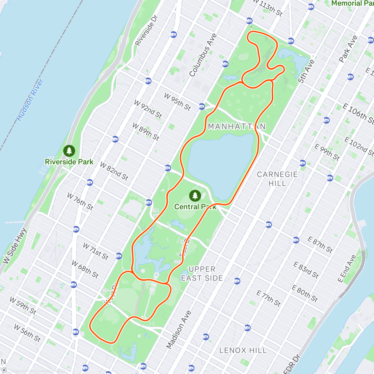 Map of the activity, Zwift - TTT: WTRL Team Time Trial - Zone 2 (FRAPPE) on Astoria Line 8 in New York