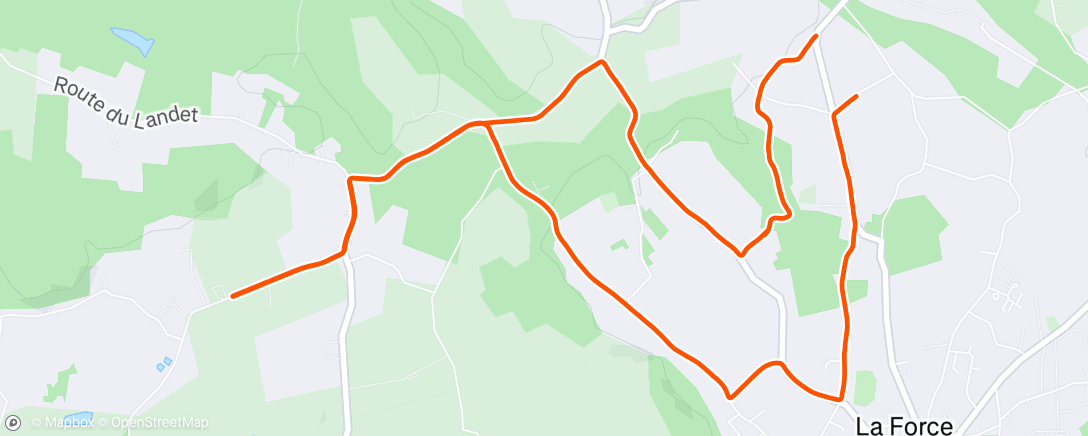 Map of the activity, Course à pied le matin