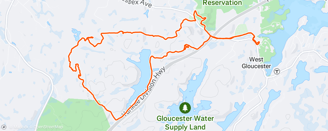 Map of the activity, Evening Mountain Bike Ride