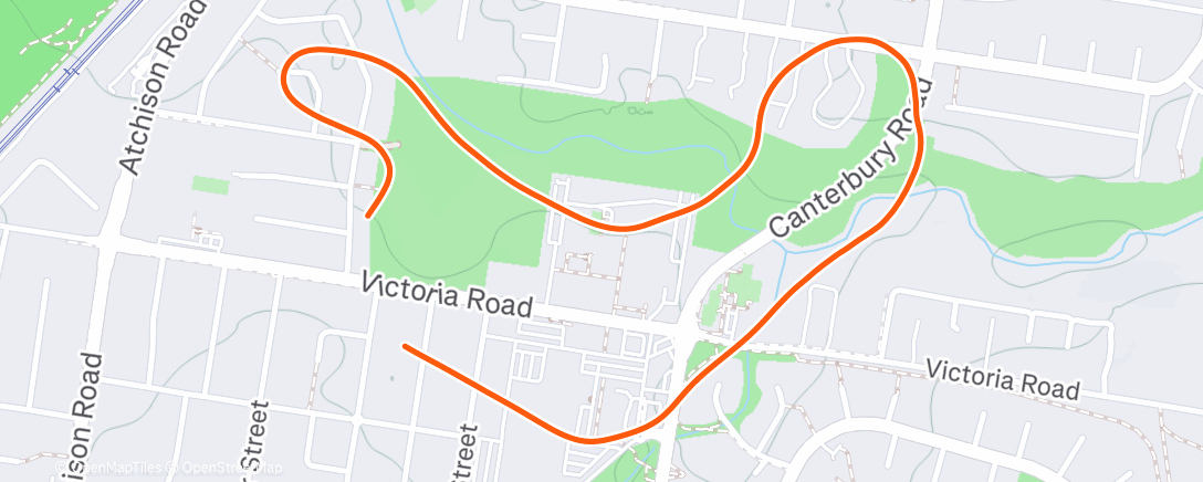 Map of the activity, MyWhoosh - Parramatta