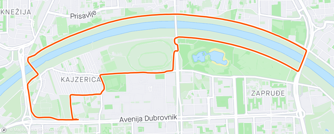 Map of the activity, When you have 30 minutes wait go for a run