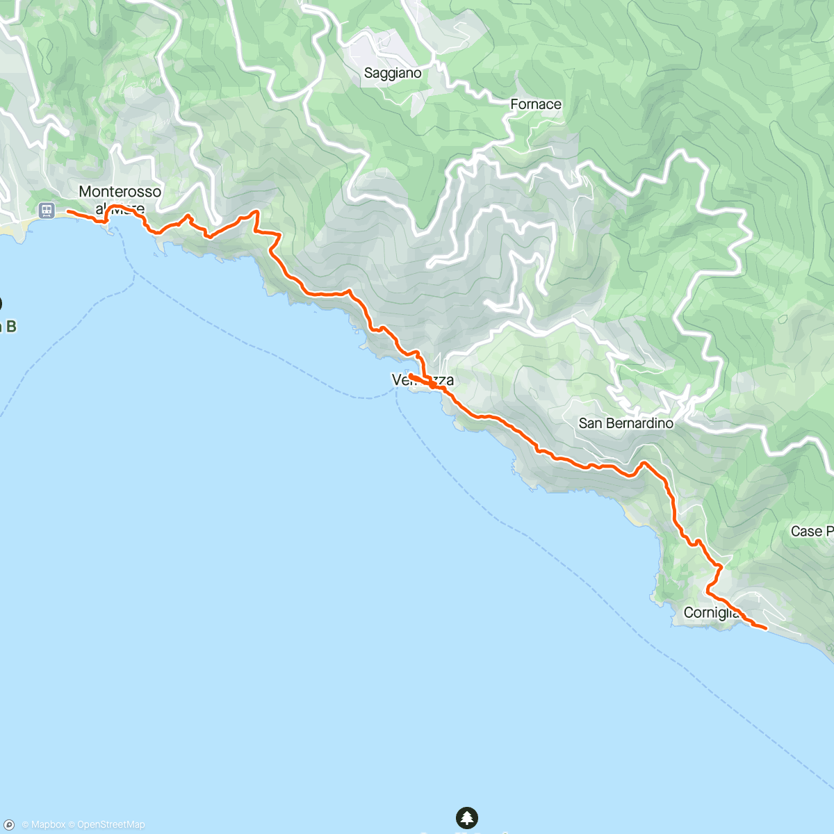 アクティビティ「Escursione mattutina」の地図