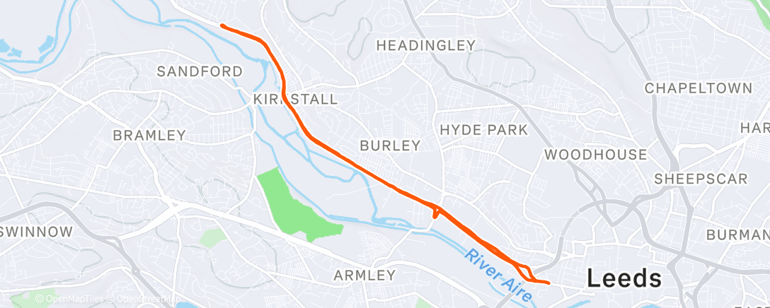 Map of the activity, Morning Run