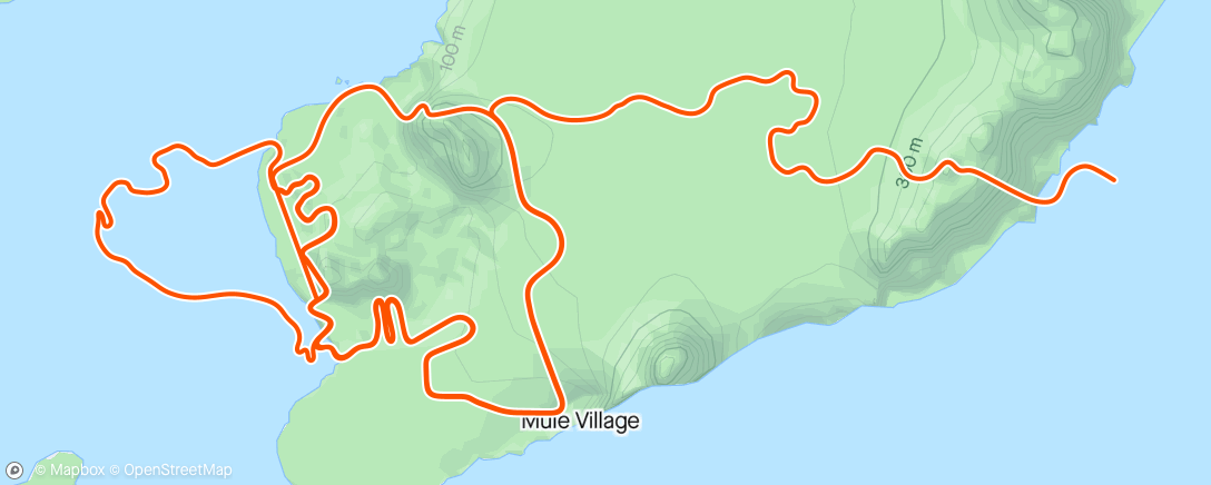 Mapa da atividade, Zwift - Sevens in Watopia