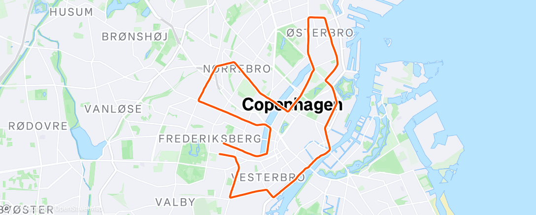Map of the activity, Copenhaghen HM, 1st MM50 — back to good 💣