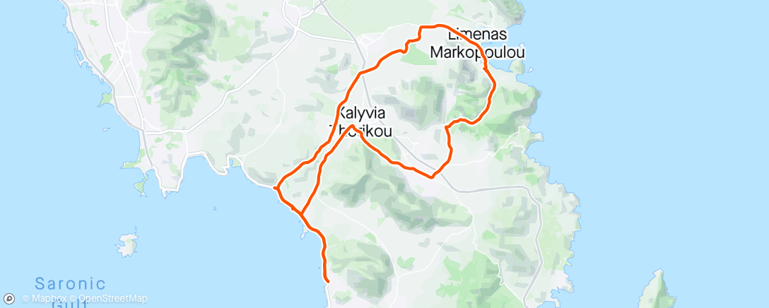 Mapa da atividade, Morning Ride Saronida