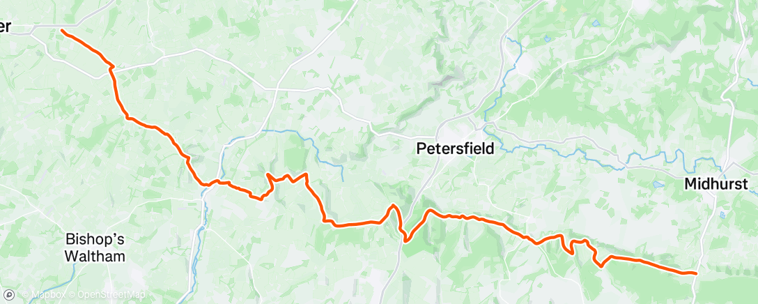 Map of the activity, SDW course recce day 1