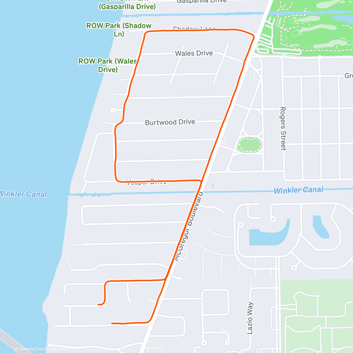 Map of the activity, With my tiny walking buddy