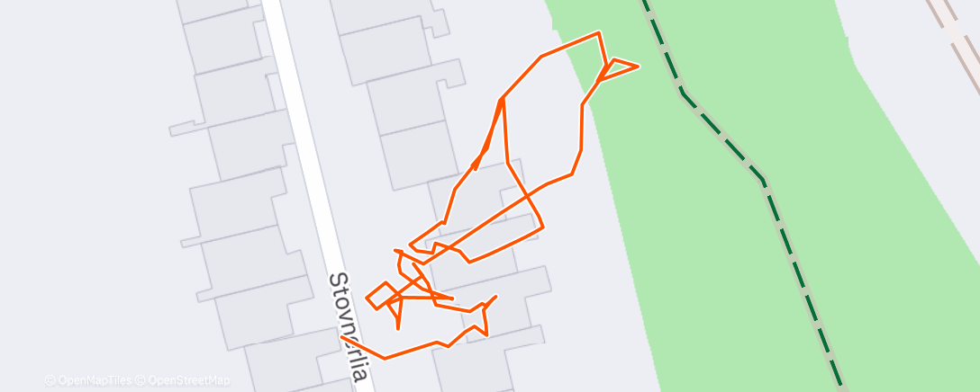 Map of the activity, Afternoon Run