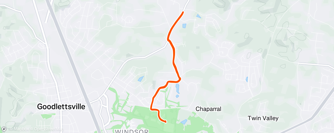 Map of the activity, Morning Run