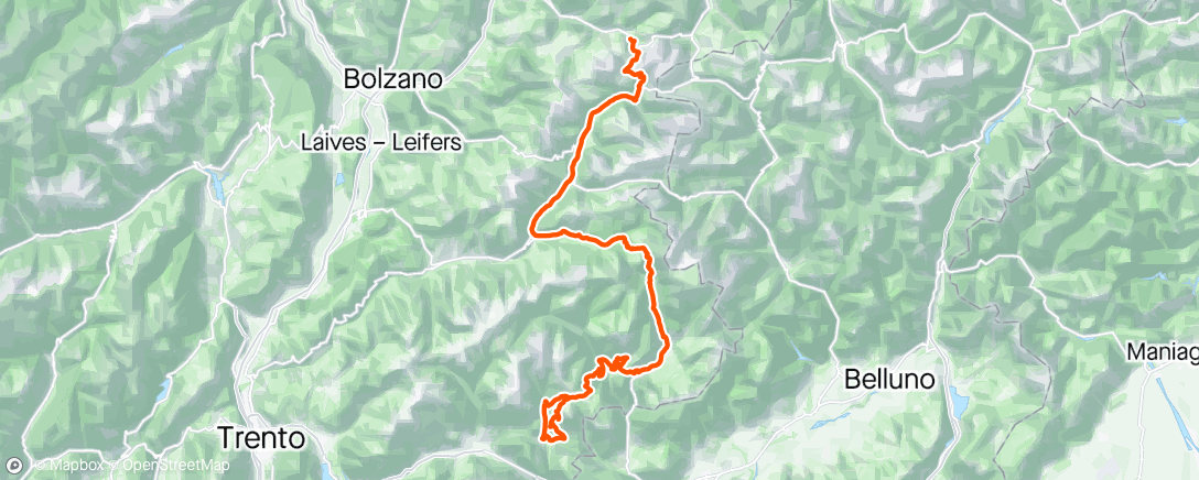 Map of the activity, Giro stage 17