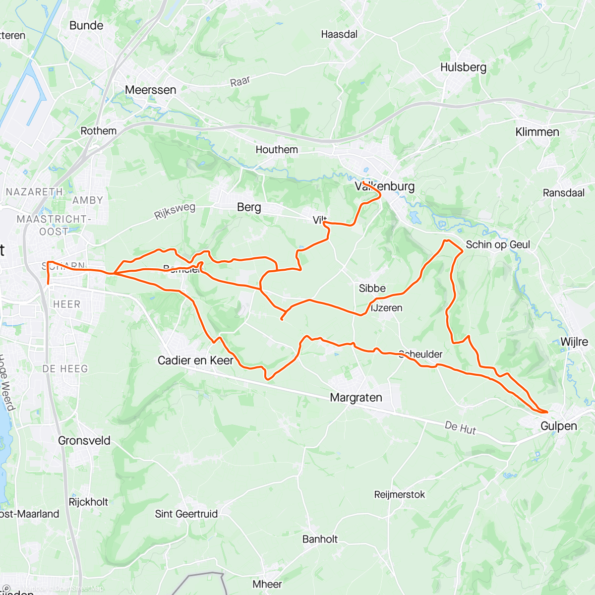 Mapa de la actividad, course check valkenburg