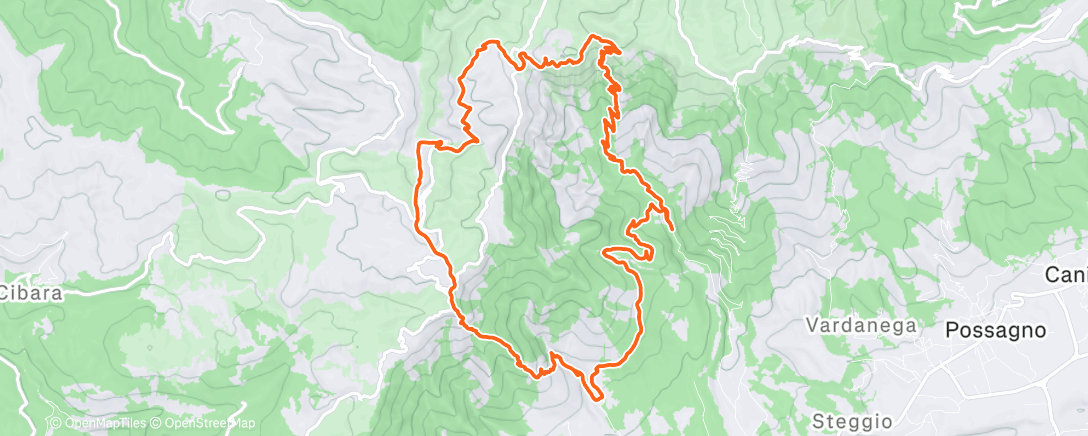 Карта физической активности (Sessione di trail running mattutina)
