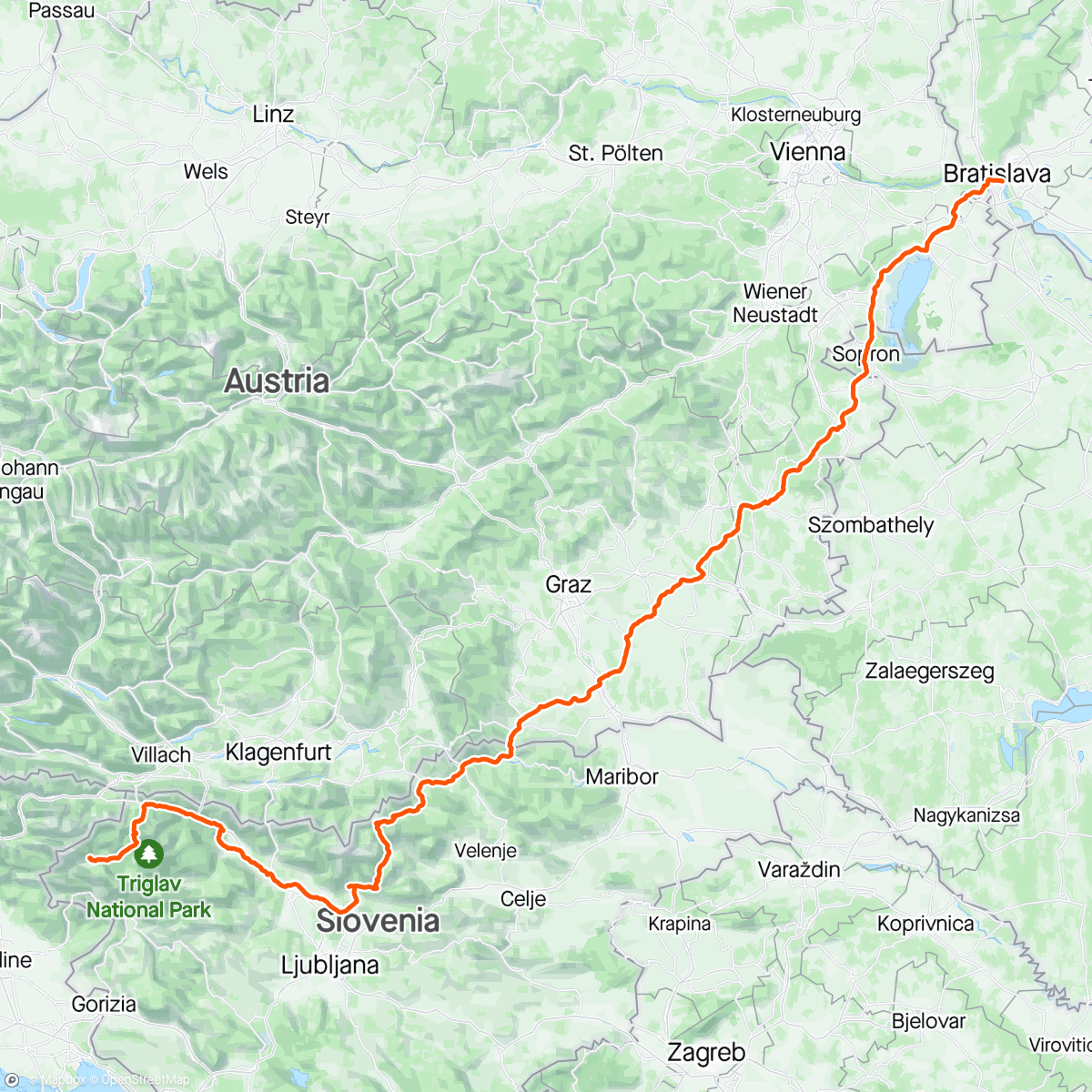 Mapa da atividade, Do Slovinska