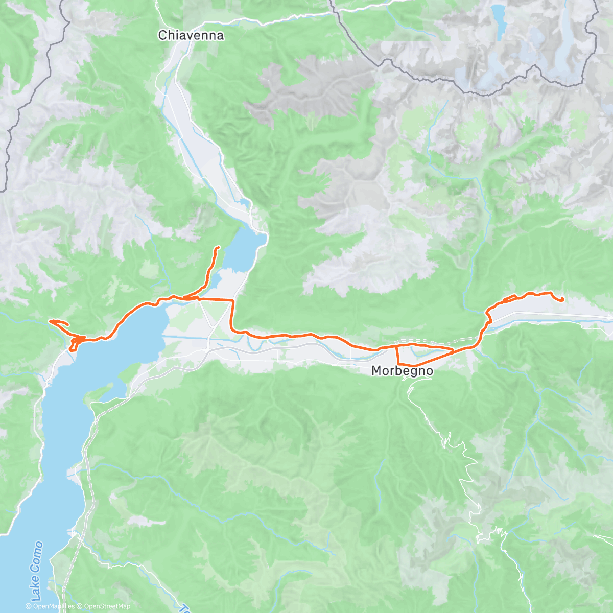 Map of the activity, Buglio-Peglio-Albonico-Buglio